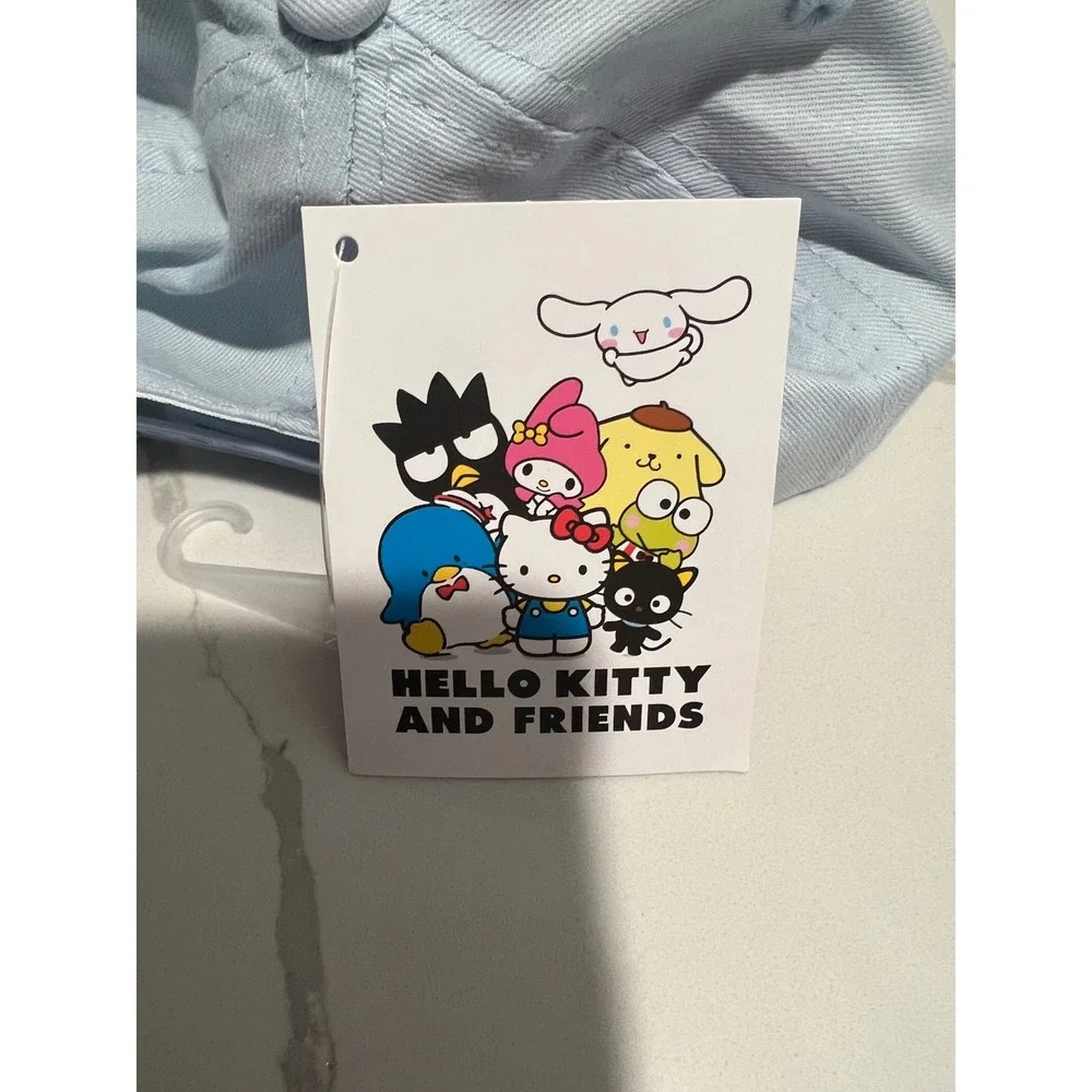 Sanrio Hello Kitty and Friends Blue Glitter Snapback Hat My Melody Kuromi NEW